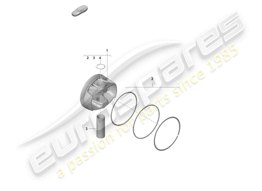 porsche 2023 (992-1 gt3/rs/st) schéma des pièces du piston