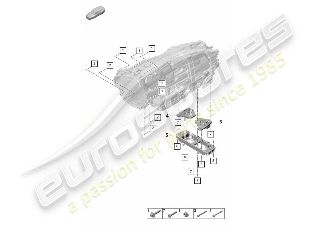 porsche 2022 (panamera 971-2) pièces de montage pour moteur et transmission schéma des pièces du support de transmission