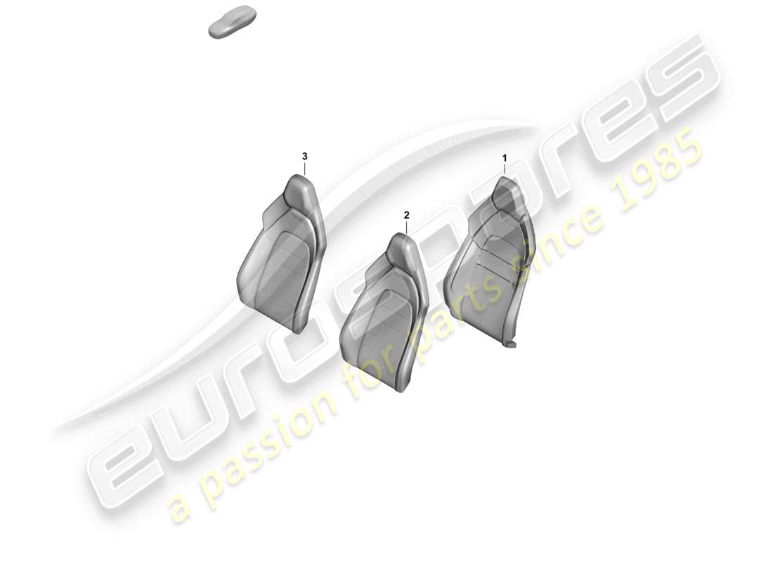 porsche 2025 (panamera 976) pièce en mousse housse de dossier siège confort diagramme des pièces