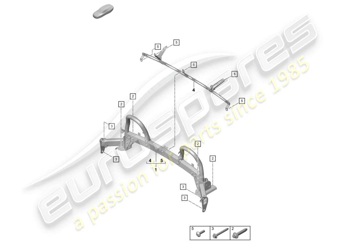 porsche 2021 (718 boxster spyder) roll bar schéma des pièces