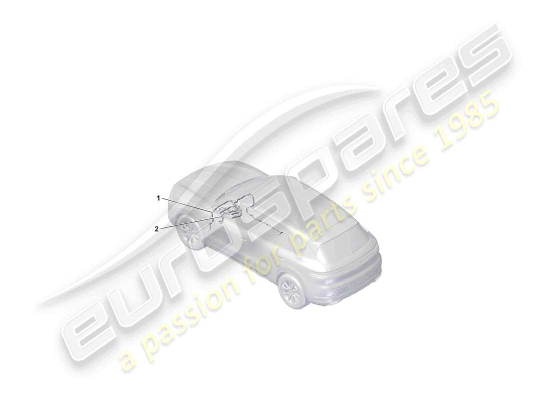 porsche 2026 (cayenne e3 pa) schéma des pièces du câble de données de la ligne de connexion aérienne