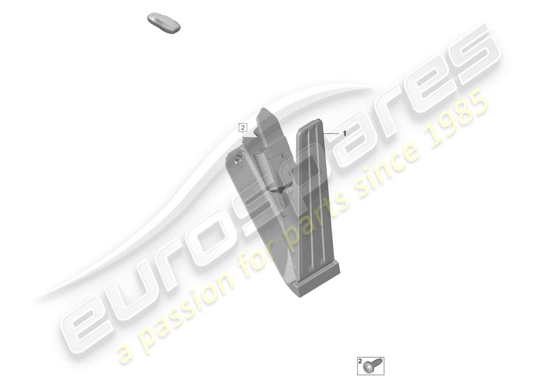 porsche 2023 (992-1 gt3/rs/st) schéma des pièces de commande de la pédale d'accélérateur