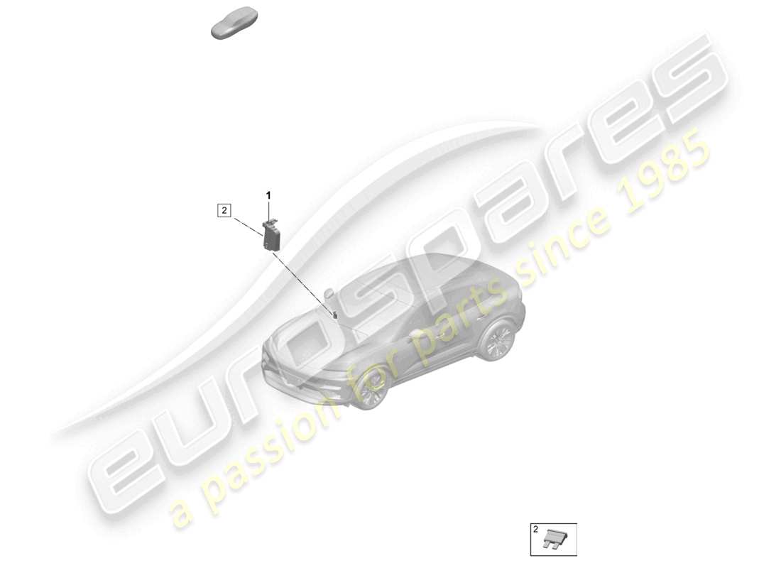 porsche 2025 (macan-e) boîte à fusibles fusible plat du montant a schéma des pièces