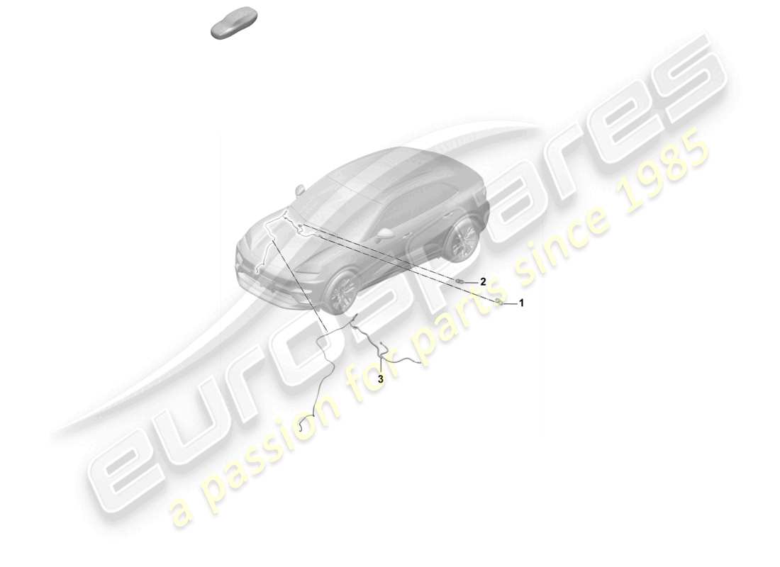 porsche 2025 (macan-e) tuyau avant jet d'eau schéma des pièces