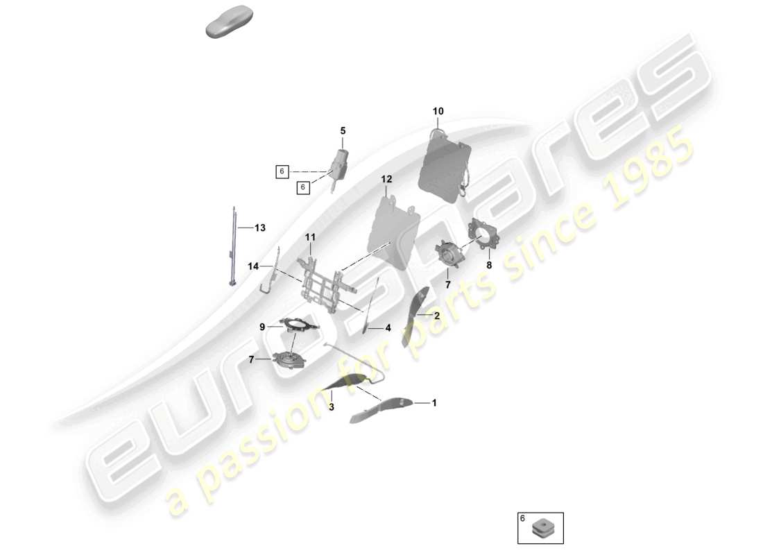 porsche 2025 (panamera 976) composants pneumatiques pour siège siège confort siège sport schéma des pièces