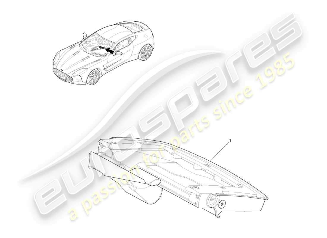 aston martin one-77 (2011) affichage de navigation schéma des pièces