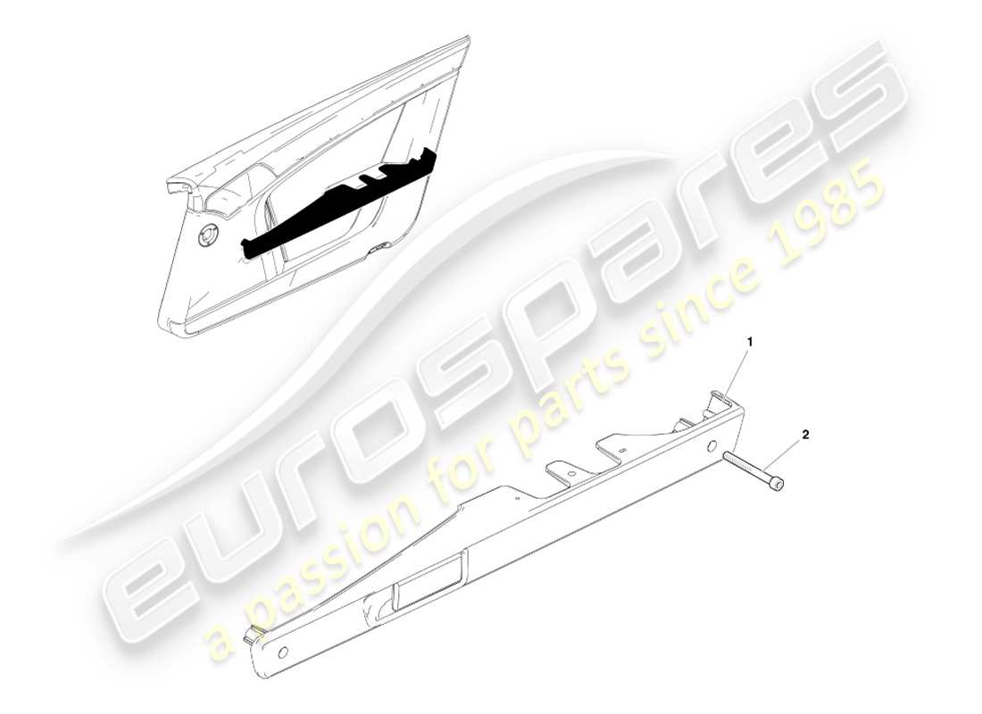 aston martin v8 vantage (2005) diagramme des pièces de l'assemblage de la poignée