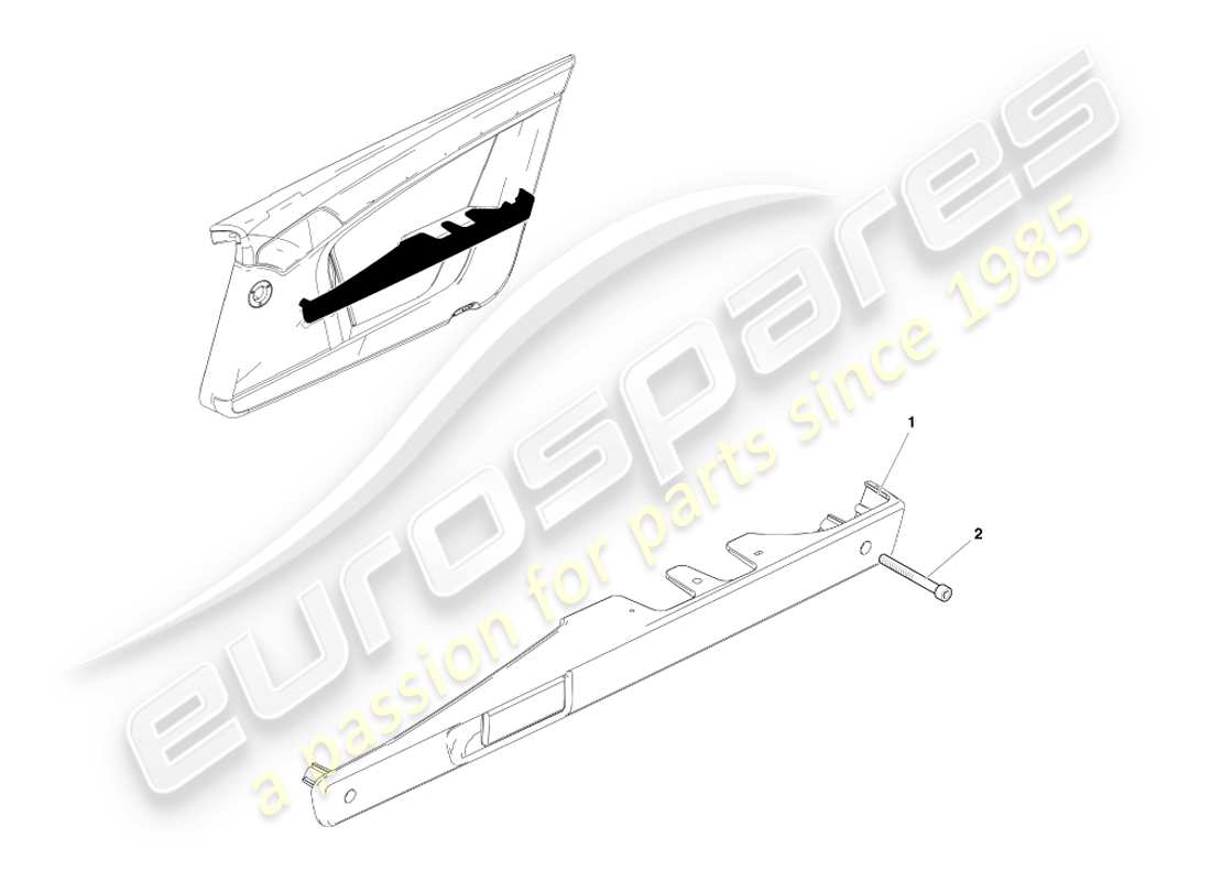 aston martin v8 vantage (2007) diagramme des pièces de l'assemblage de la poignée