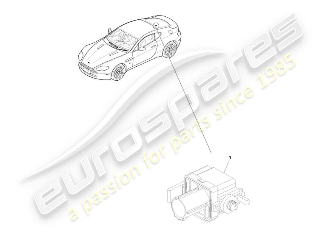 aston martin v8 vantage (2007) diagramme de pièce du capteur barométrique