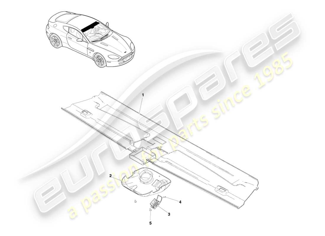 aston martin v8 vantage (2005) garniture de collecteur, diagramme de pièce du coupé