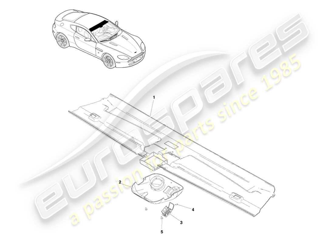 aston martin v8 vantage (2007) garniture de collecteur, diagramme de pièce du coupé