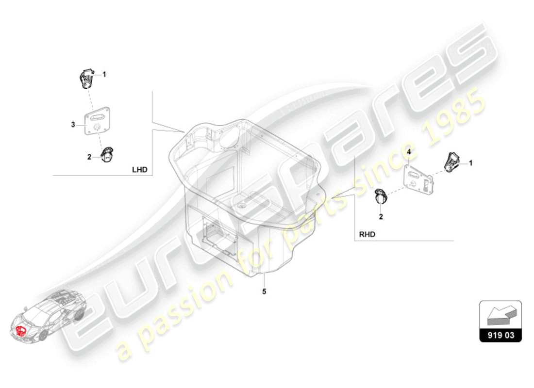 lamborghini revuelto coupe (2024) prise schéma des pièces