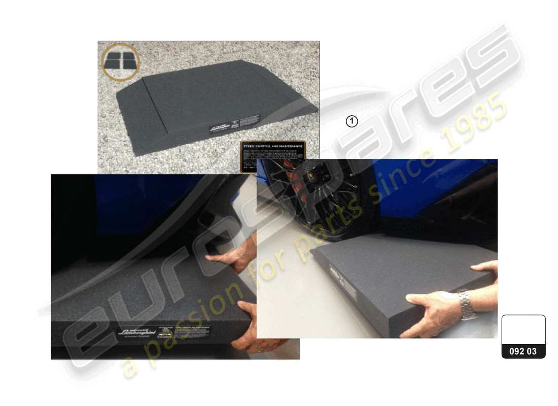 lamborghini accessories (aventador ultimae) coussin d'impact schéma des pièces