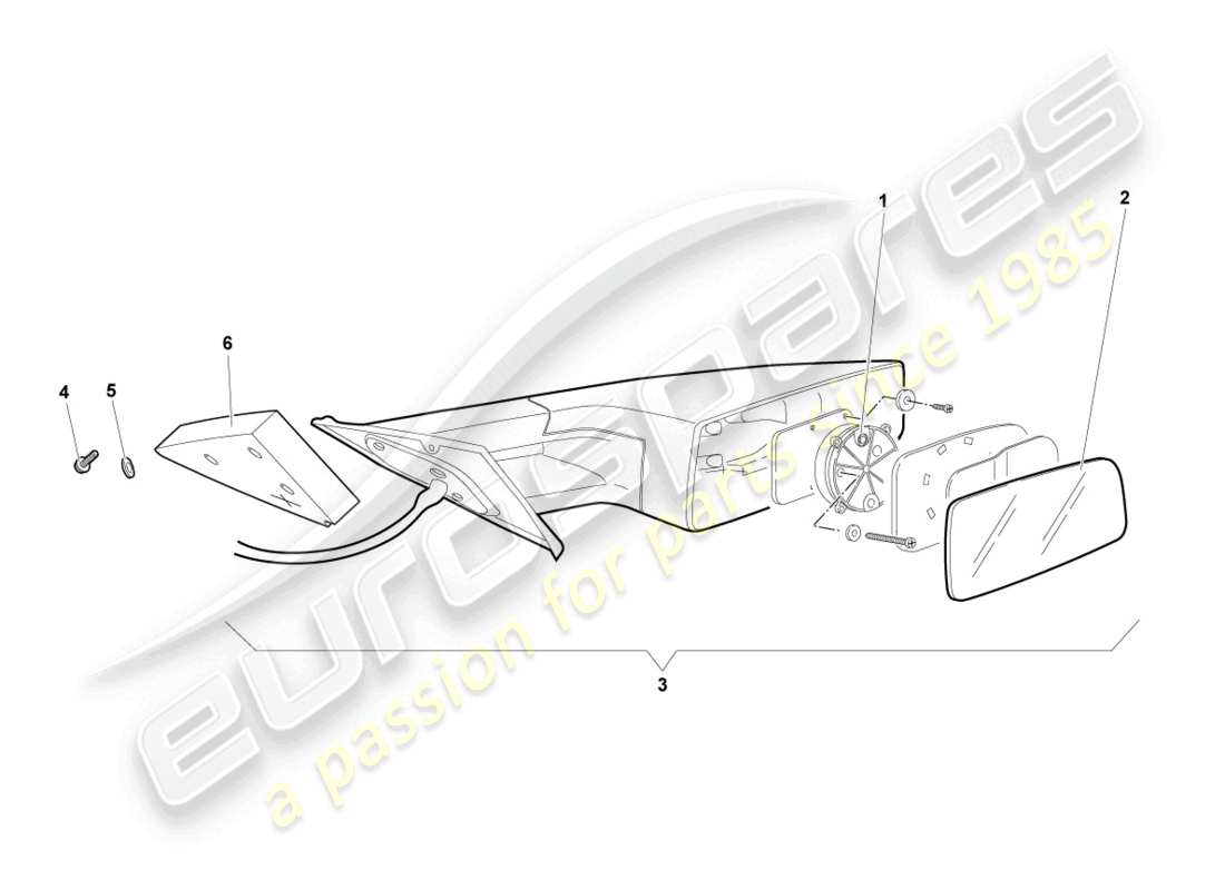 lamborghini reventon miroir extérieur schéma des pièces