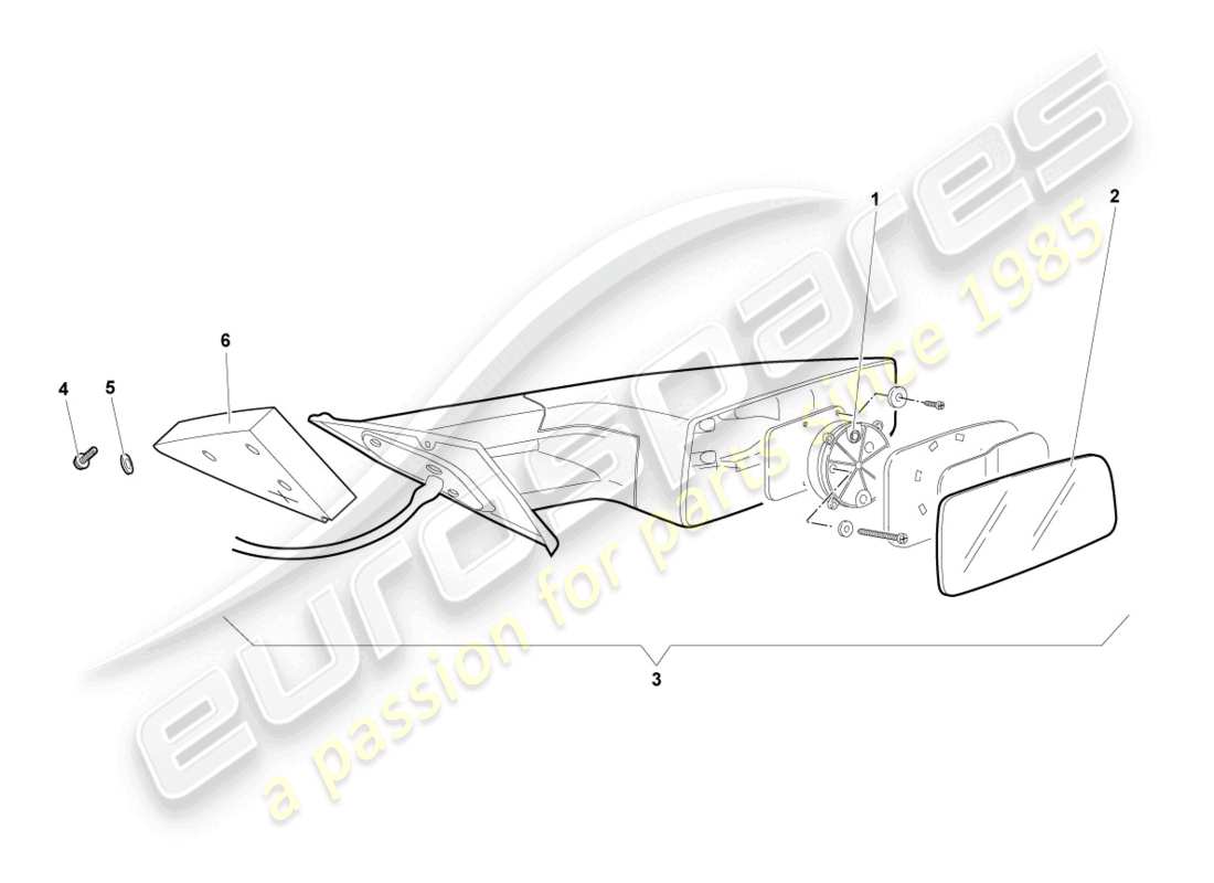 lamborghini reventon miroir extérieur schéma des pièces