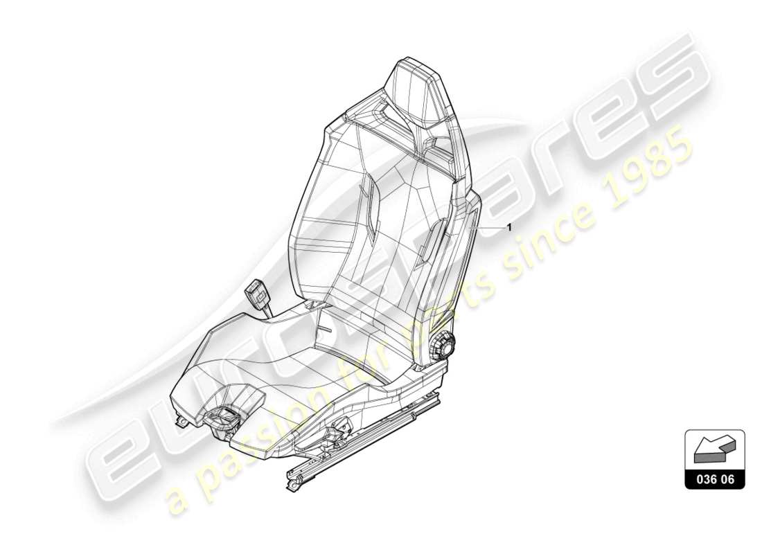 lamborghini huracan sto (accessories) siege sport schéma des pièces