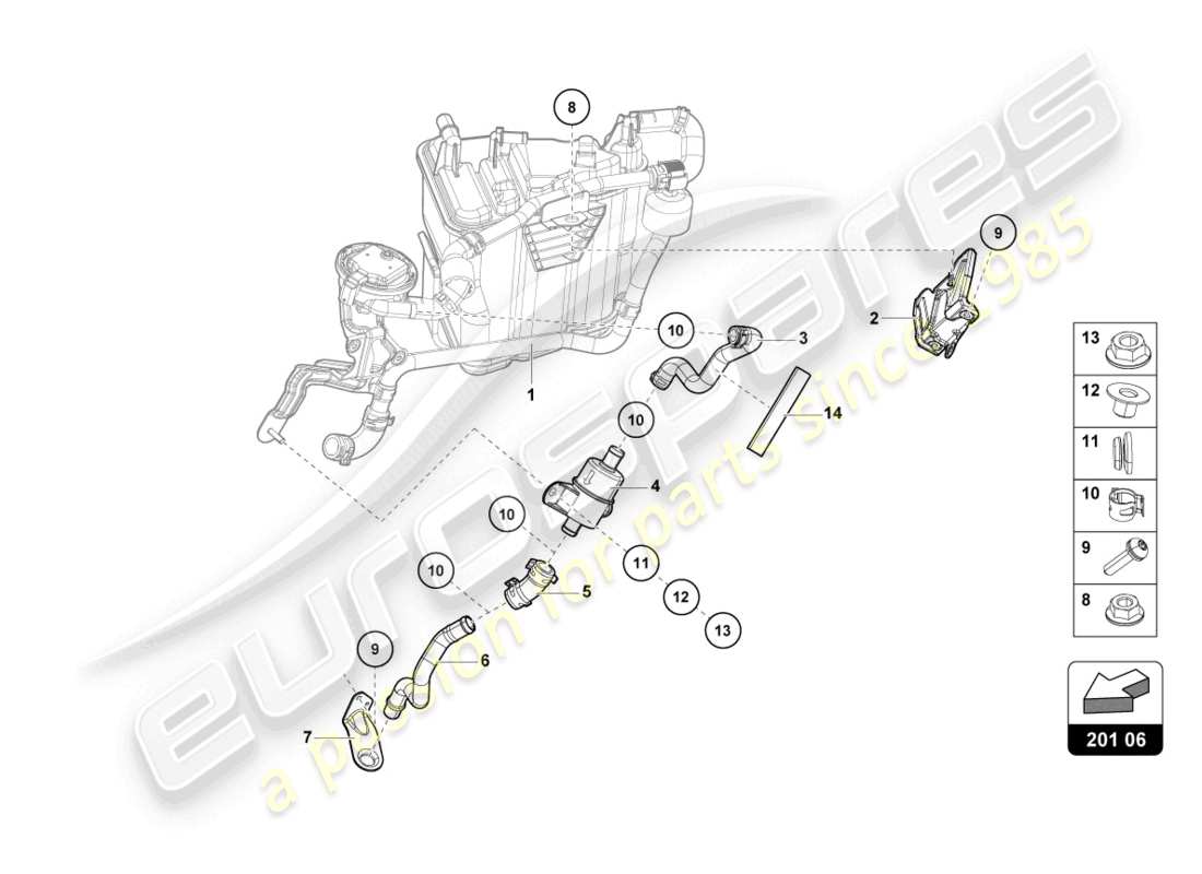 lamborghini sterrato (2024) récipient à charbon actif schéma des pièces