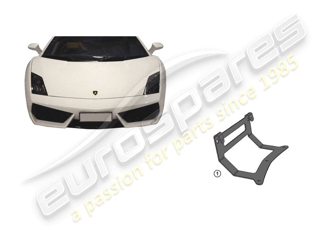 lamborghini gallardo spyder (accessories) support de plaque d'immatriculation schéma des pièces