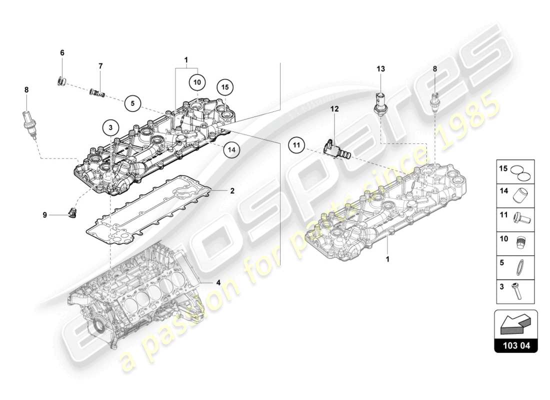 lamborghini tecnica (2023) couvercle du compartiment moteur schéma des pièces