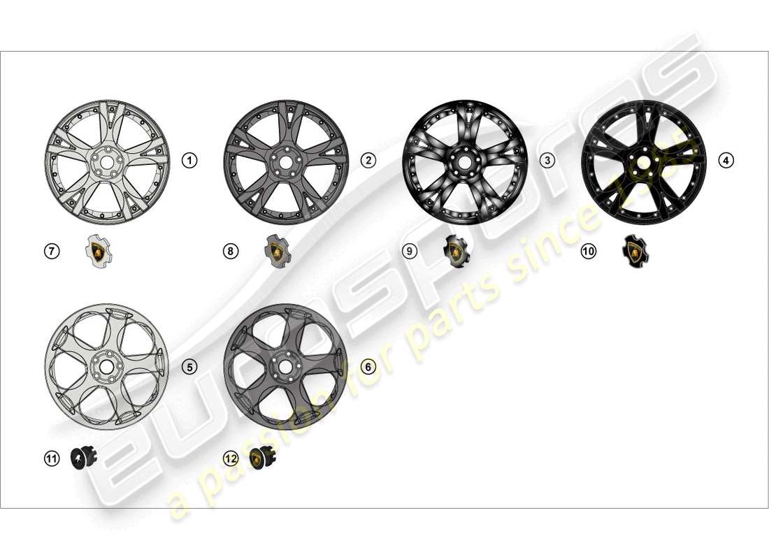 lamborghini gallardo coupe (accessories) kit de rénovation schéma des pièces