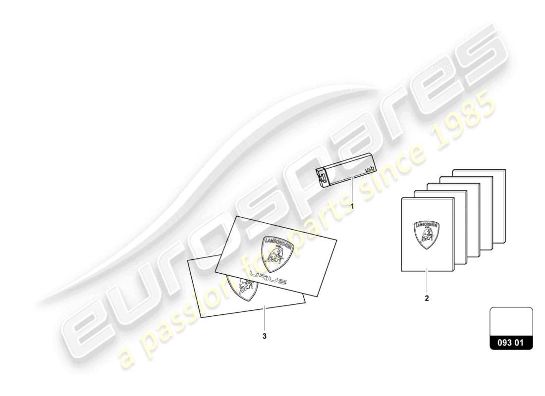 lamborghini urus performante (accessories) matériel auxiliaire 'marketing' schéma partie