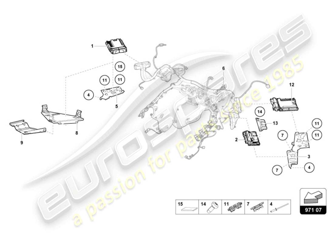 lamborghini tecnica (2024) unité de commande du moteur schéma des pièces