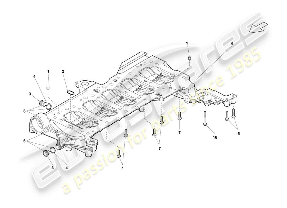 lamborghini lp560-2 coupe 50 (2014) carter d'huile moteur schéma des pièces