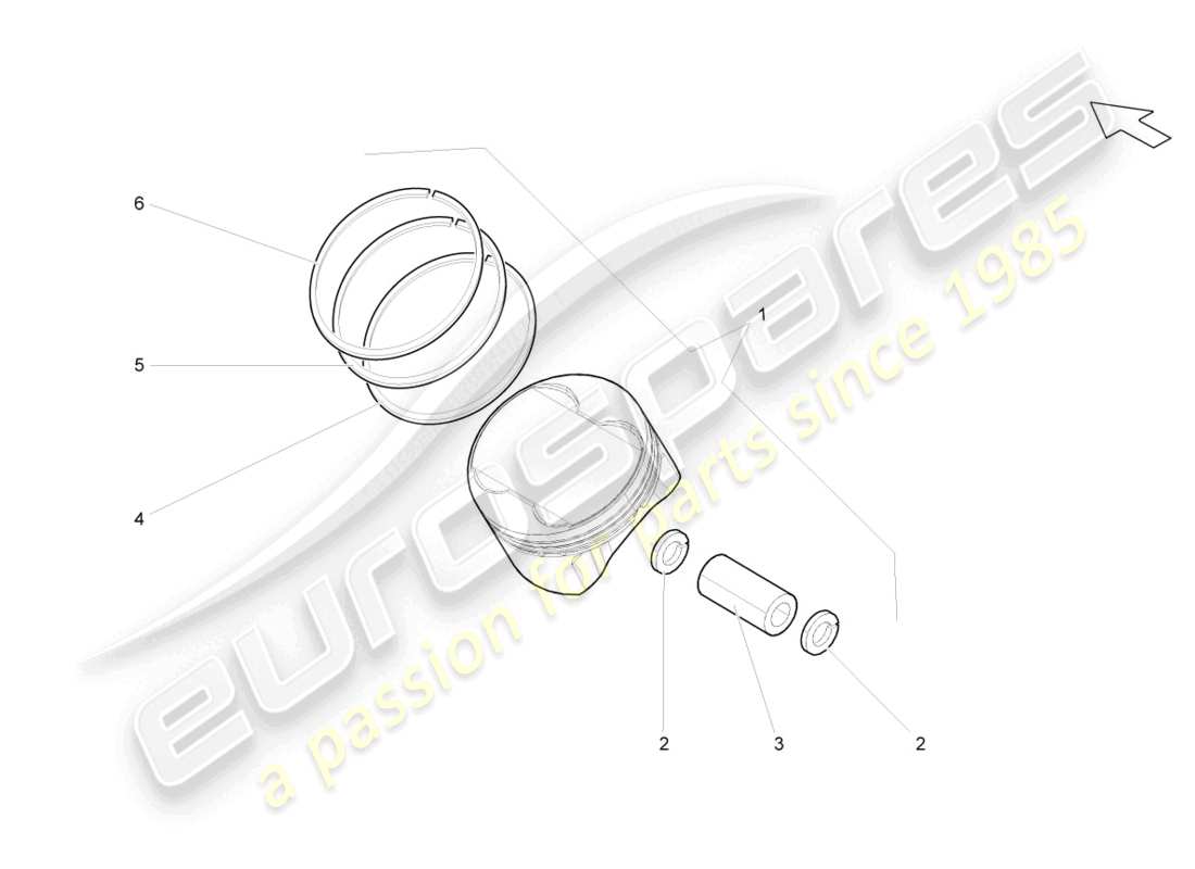 lamborghini blancpain sts (2013) piston schéma des pièces
