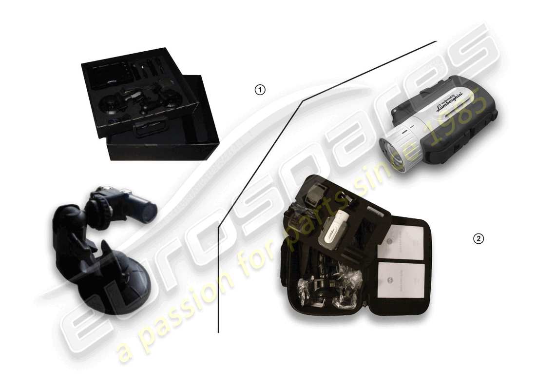 lamborghini lp550-2 spyder (accessories) pièces électriques pour système d'enregistrement vidéo et de télémétrie schéma des pièces