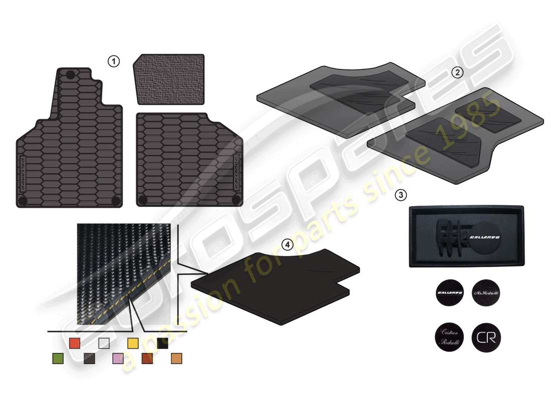 lamborghini lp560-4 coupe (accessories) ensemble de rétrofit schéma des pièces