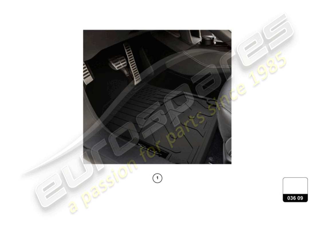 lamborghini huracan sterrato (accessories) tapis de sol tout temps schéma des pièces