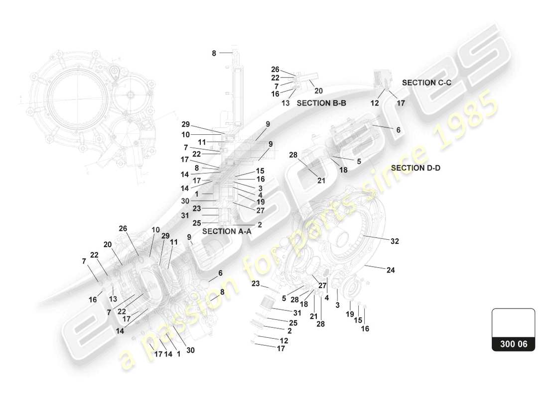 lamborghini super trofeo evo 2 (2022) assemblage, couvercle latéral gauche schéma des pièces