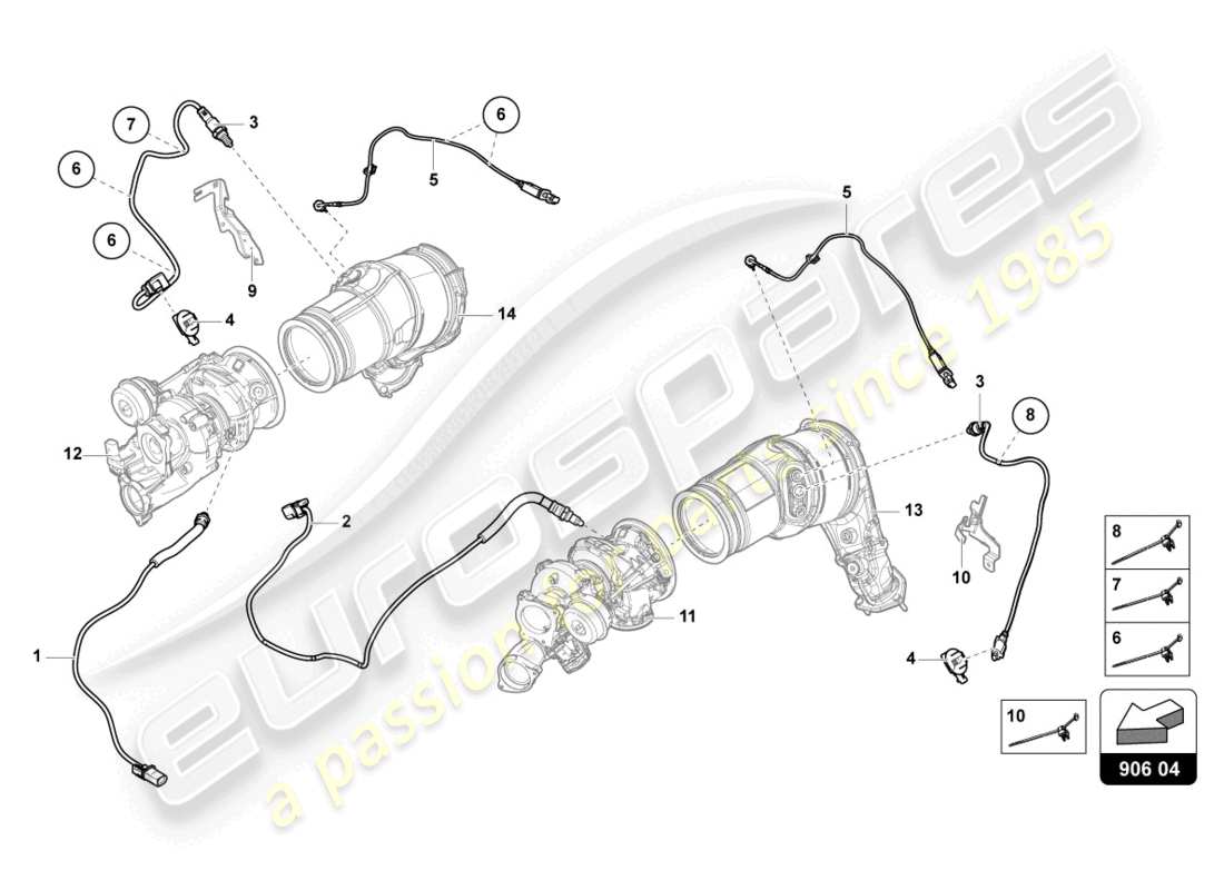 lamborghini urus (2021) sonde lambda opf schéma des pièces
