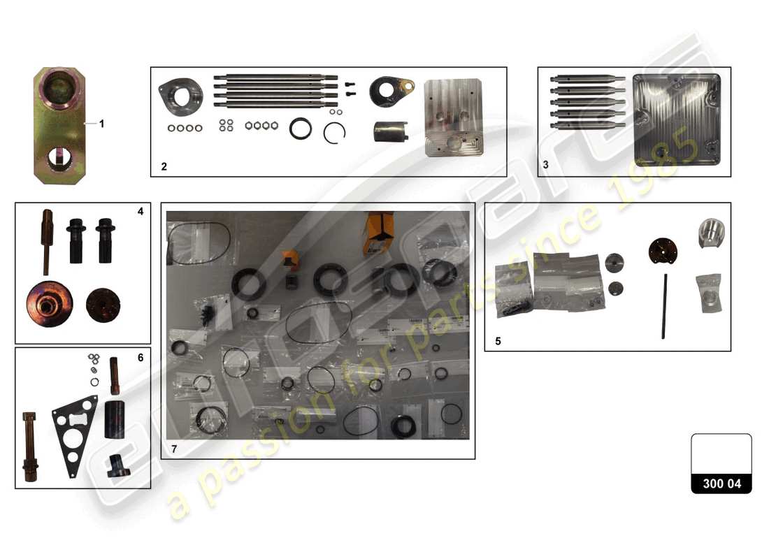 lamborghini super trofeo evo 2 (2022) kit de rénovation de boîte de vitesses schéma des pièces