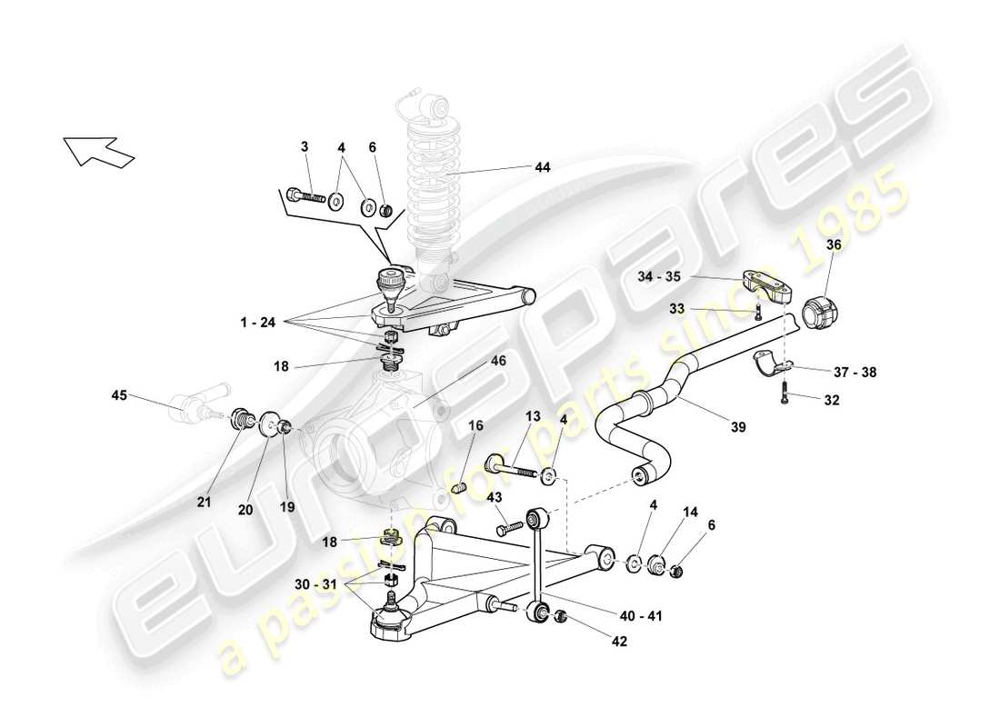 lamborghini reventon wishbone schéma des pièces