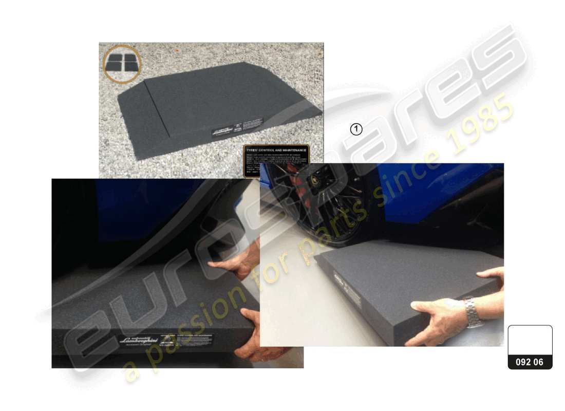 lamborghini huracan sto (accessories) coussin d'impact schéma des pièces