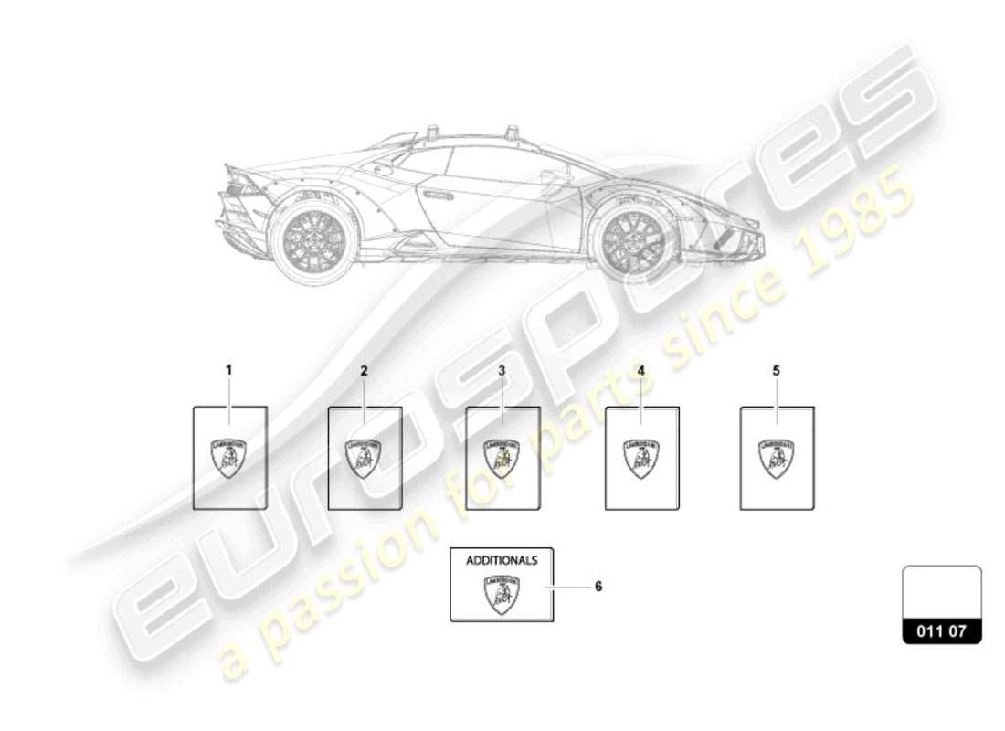 lamborghini sterrato (2024) portefeuille de véhicule schéma des pièces
