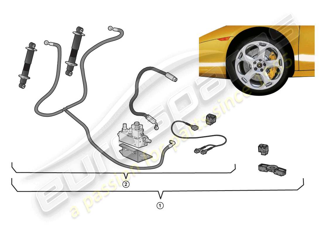 lamborghini gallardo coupe (accessories) kit de rénovation schéma des pièces