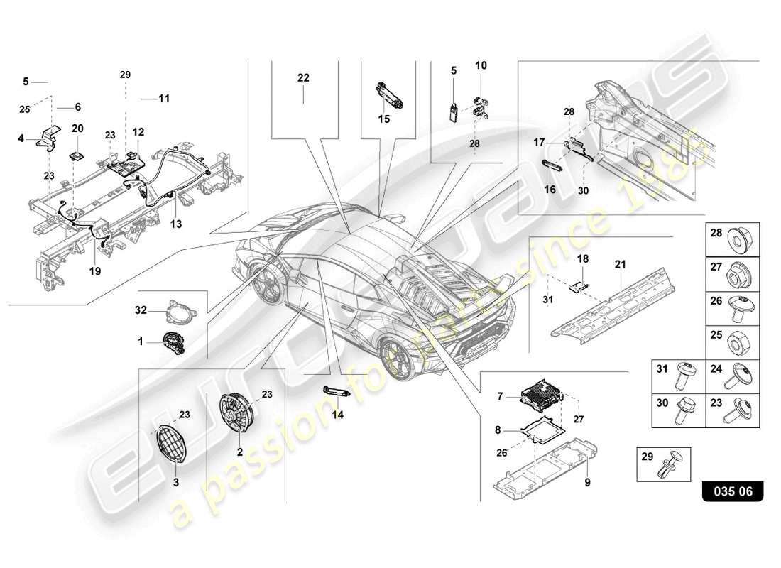 lamborghini 2022 (sto) schéma des pièces aériennes