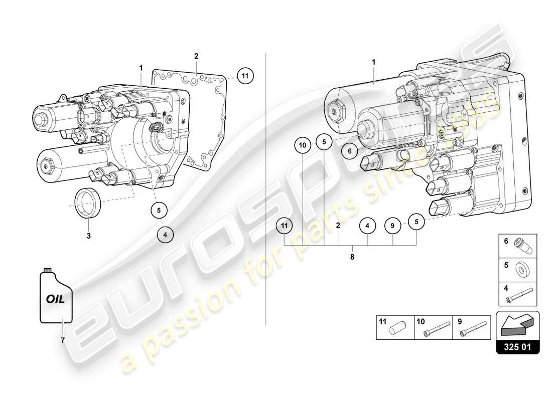 lamborghini 2022 (ultimae) unité de commande hydraulique schéma des pièces