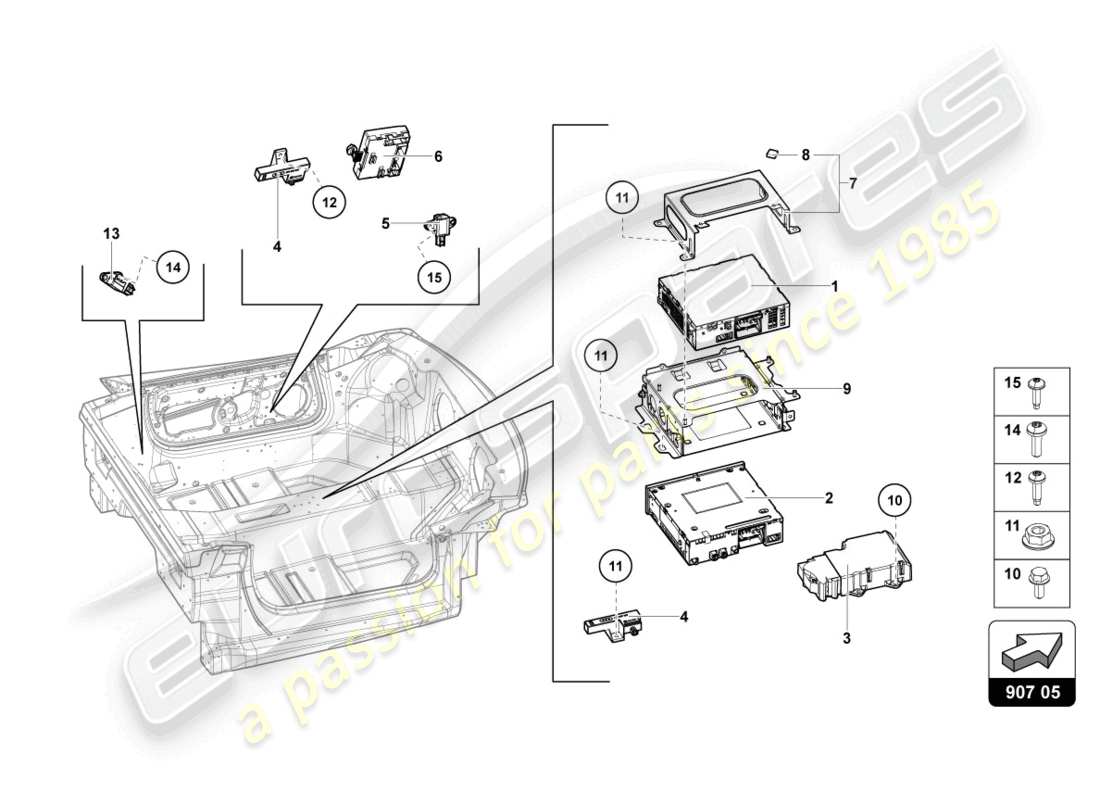 lamborghini ultimae roadster (2022) schéma des pièces électriques