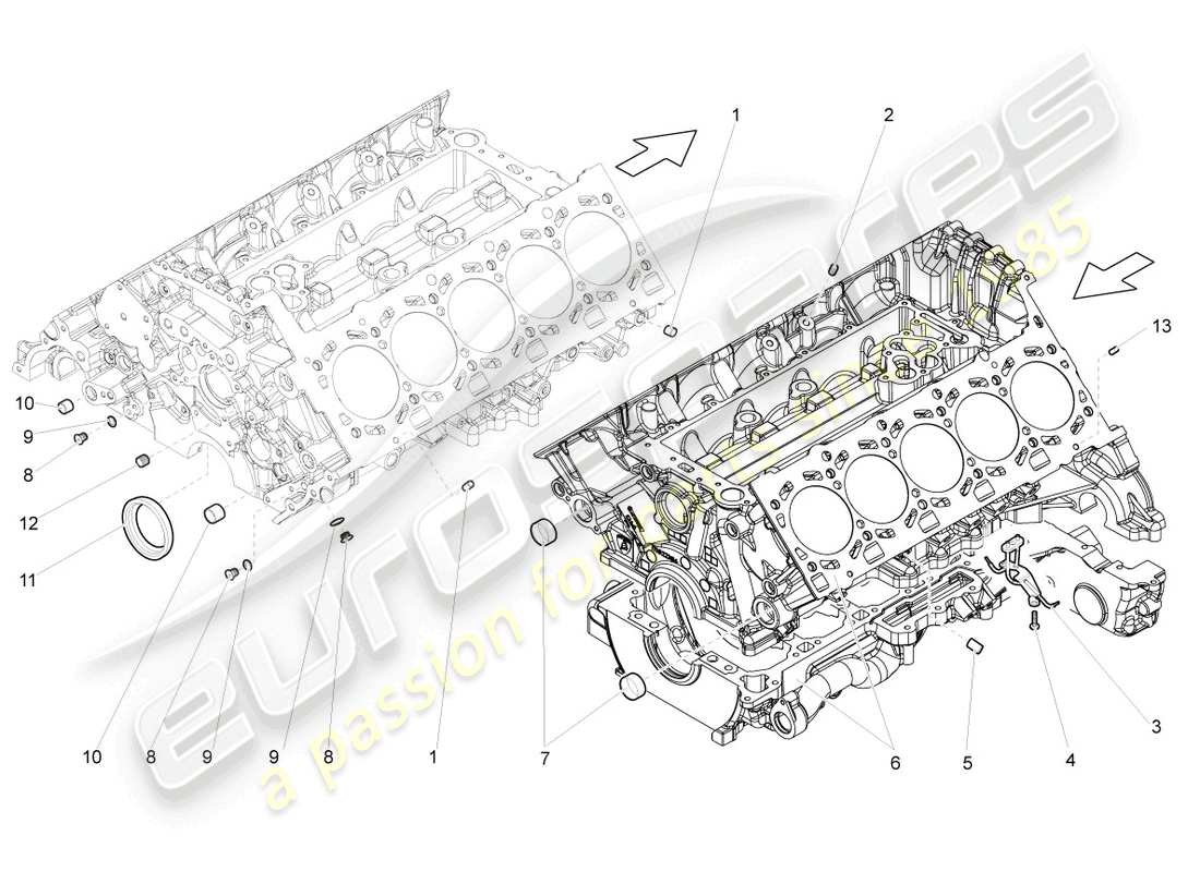 lamborghini lp570-4 sl (2010) carter moteur schéma des pièces