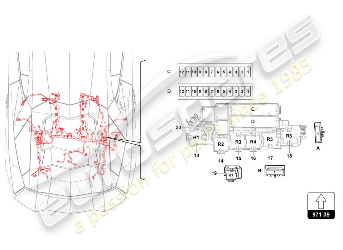 lamborghini ultimae (2022) fusibles schéma des pièces