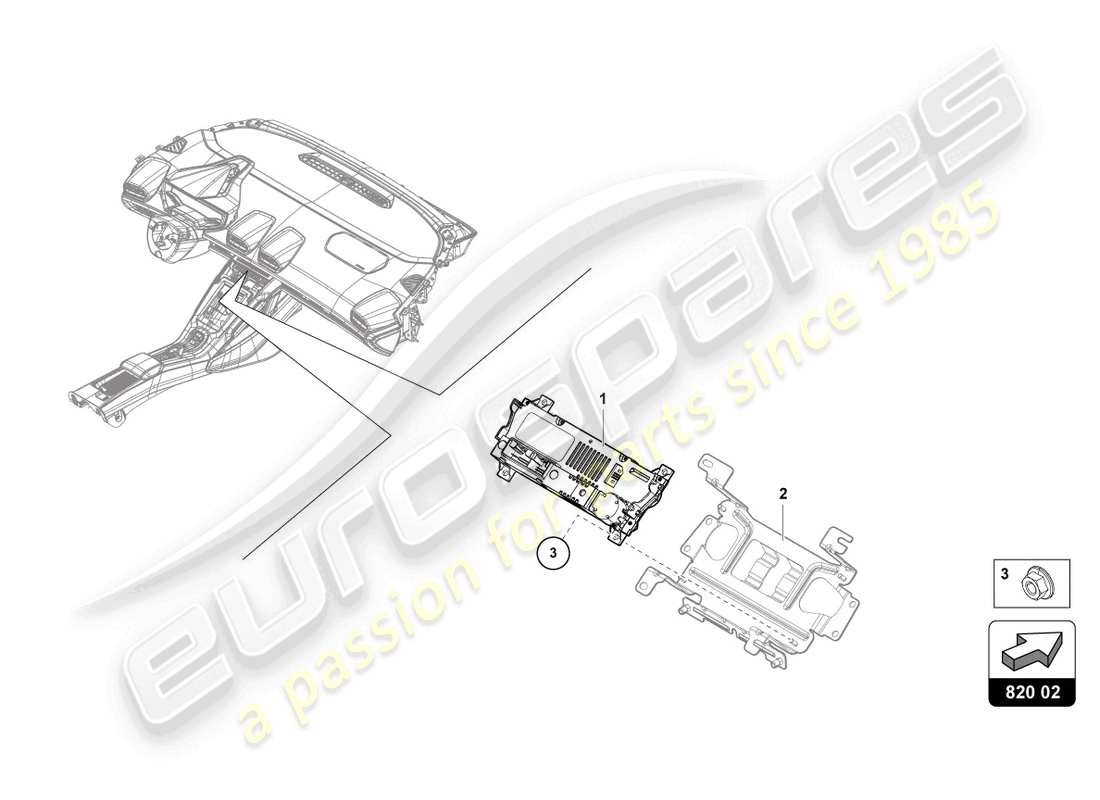 lamborghini evo coupe (2022) unité de commande pour chauffage schéma des pièces