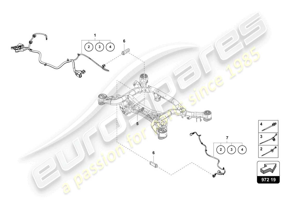 lamborghini urus (2020) faisceau de câblage pour électricité centrale schéma des pièces