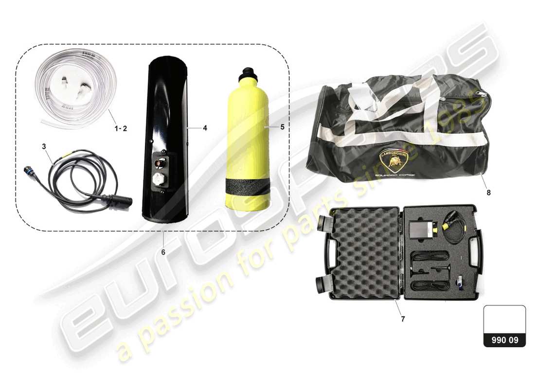 lamborghini gt3 evo (2018) diagramme de pièce optionnel