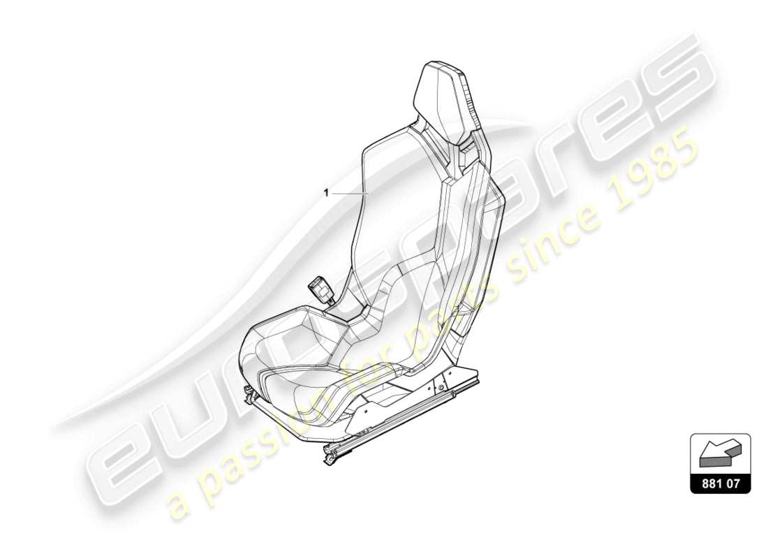 lamborghini evo coupe 2wd (2022) siege sport 'racing seat' schéma des pièces