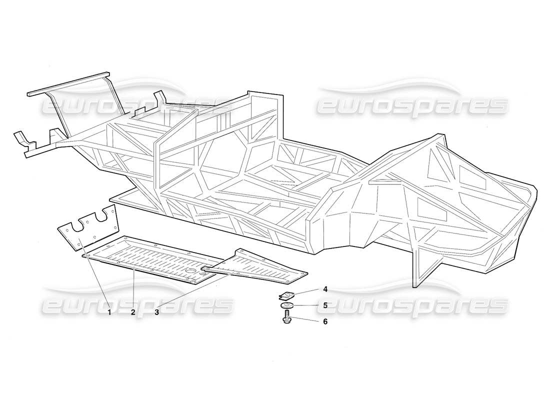 lamborghini diablo se30 (1995) éléments du cadre (valable pour la suisse - janvier 1995) diagramme des pièces