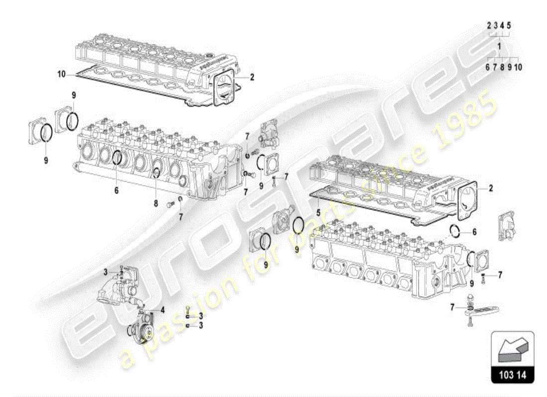 lamborghini diablo vt (1999) kit de joints de couvercle schéma des pièces
