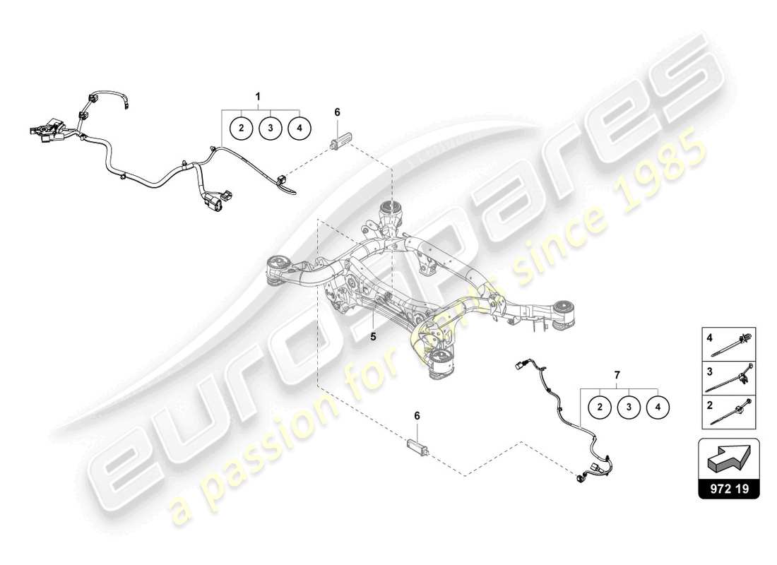 lamborghini urus (2022) faisceau de câblage pour électricité centrale schéma des pièces